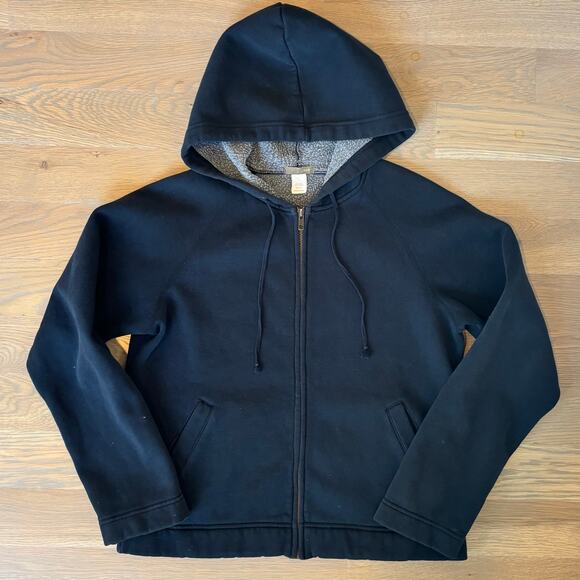 VTG Y2K J. Crew Hoodie Sweatshirt Full Zip Navy Made In Canada Womens Large - Picture 6 of 7